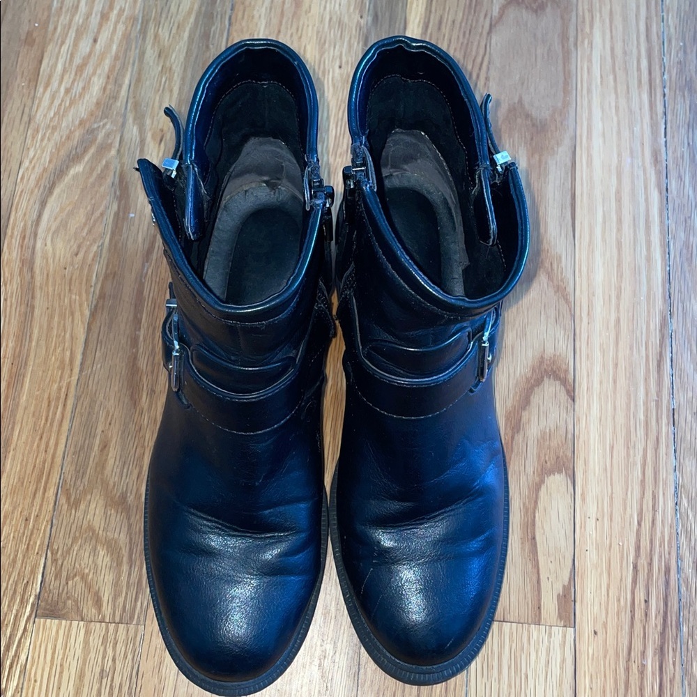 Circus by Sam Edelman Sinead combat-style ankle boots.  Faux Leather. Size 9.